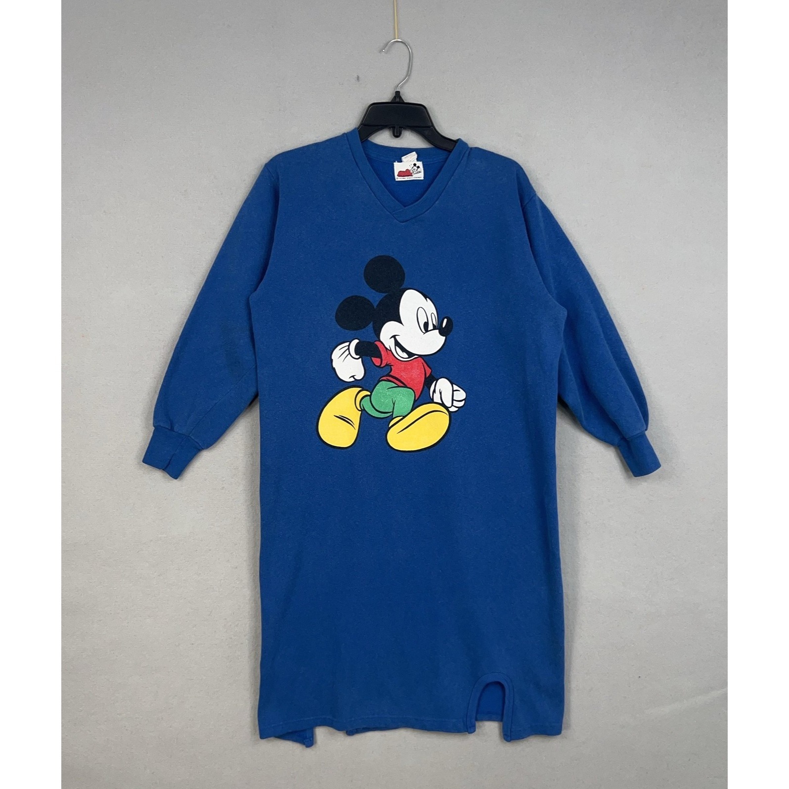Vintage Disney Mickey Mouse Sleep Shirt Womens Small/Medium Blue 90s Nightgown
